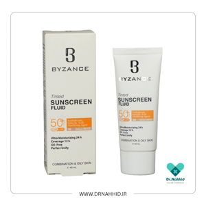 فلوئید ضد آفتاب رنگی SPF50 پوست چرب